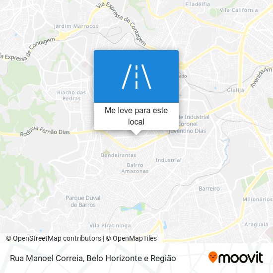 Rua Manoel Correia mapa