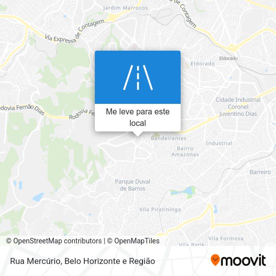Rua Mercúrio mapa