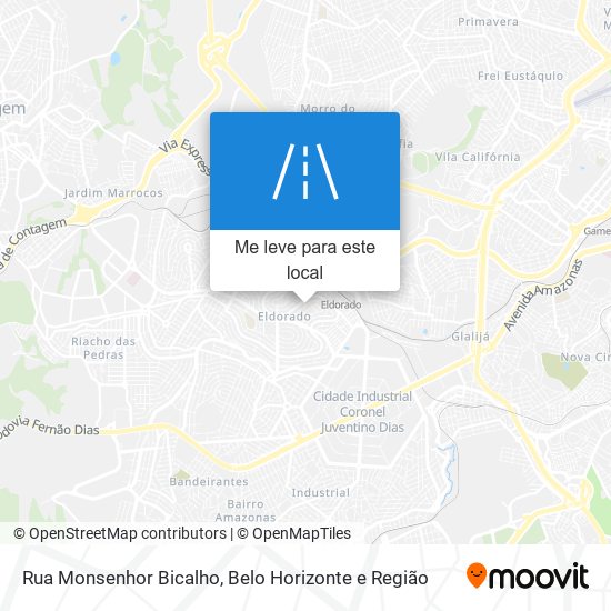 Rua Monsenhor Bicalho mapa