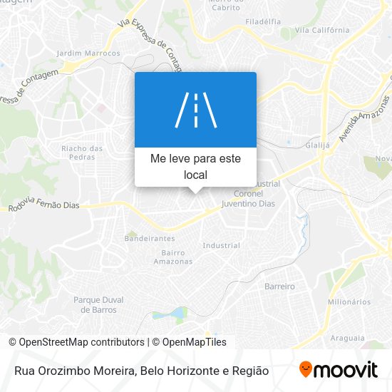 Rua Orozimbo Moreira mapa