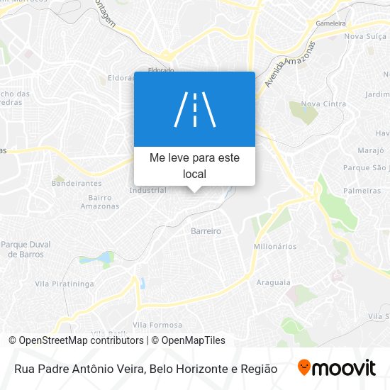 Rua Padre Antônio Veira mapa