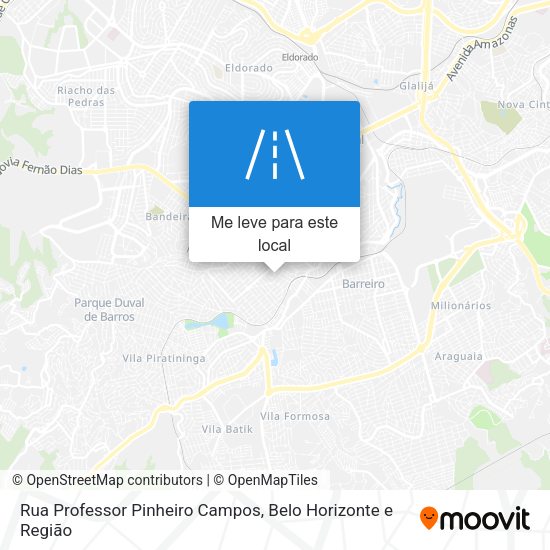 Rua Professor Pinheiro Campos mapa