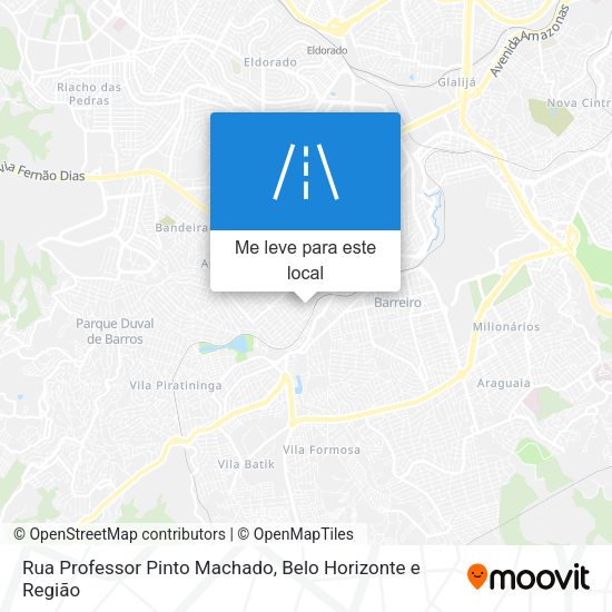 Rua Professor Pinto Machado mapa
