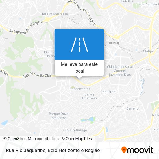 Rua Rio Jaquaribe mapa
