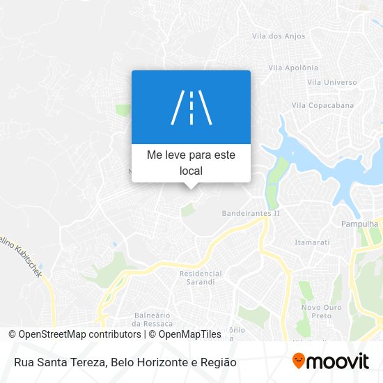 Rua Santa Tereza mapa