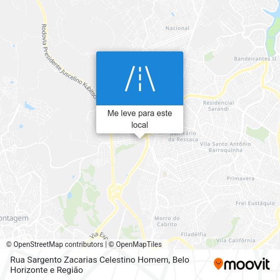 Rua Sargento Zacarias Celestino Homem mapa