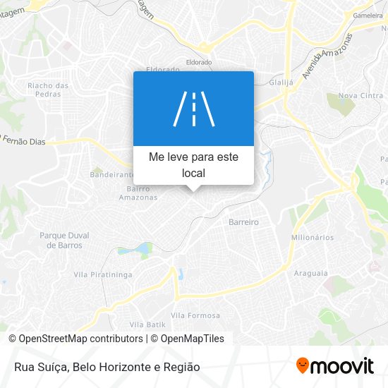 Rua Suíça mapa