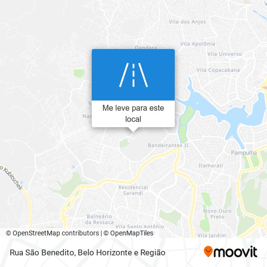 Rua São Benedito mapa