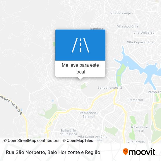 Rua São Norberto mapa