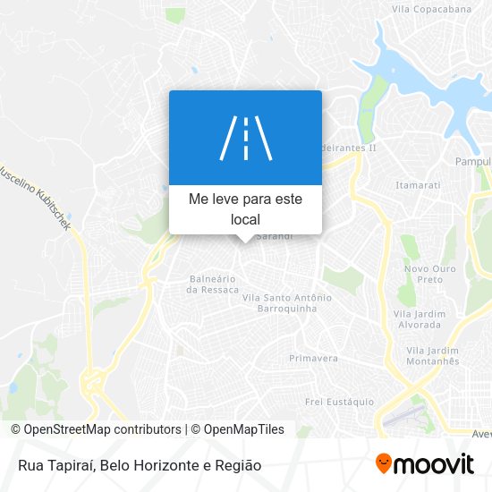 Rua Tapiraí mapa