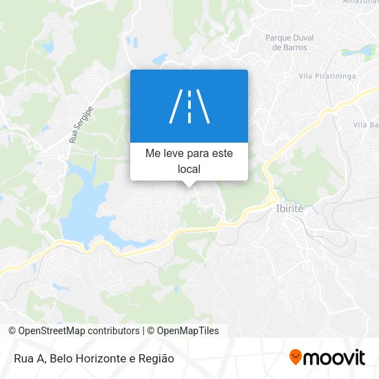 Rua A mapa