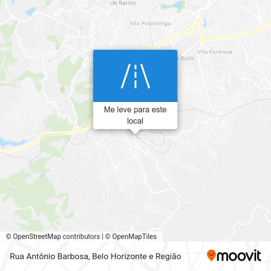Rua Antônio Barbosa mapa