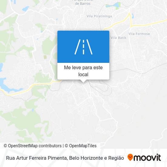 Rua Artur Ferreira Pimenta mapa