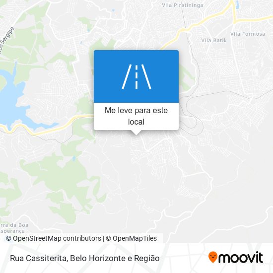 Rua Cassiterita mapa