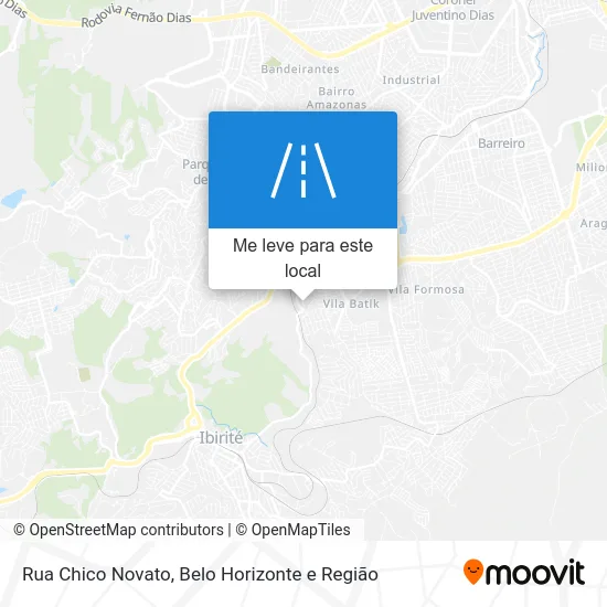 Rua Chico Novato mapa