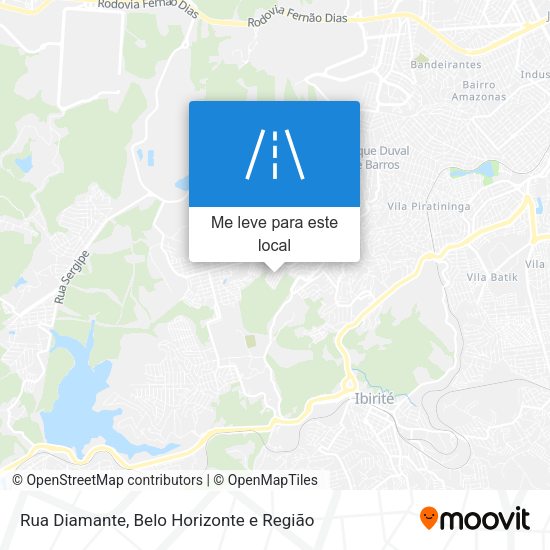 Rua Diamante mapa