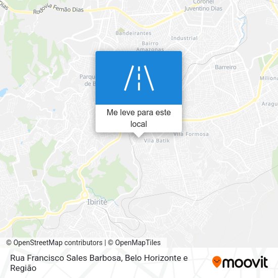 Rua Francisco Sales Barbosa mapa