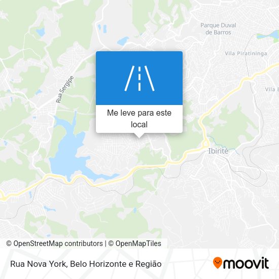 Rua Nova York mapa