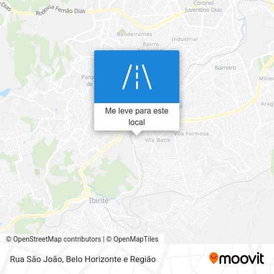 Rua São João mapa