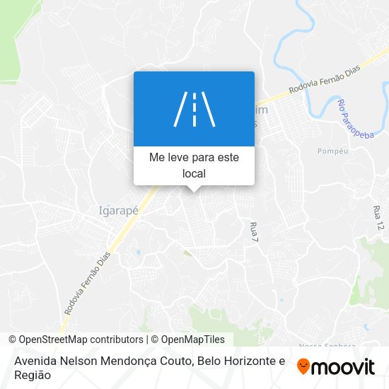 Avenida Nelson Mendonça Couto mapa