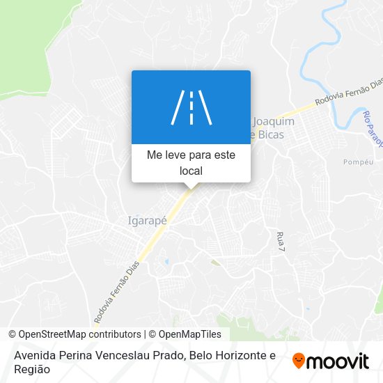 Avenida Perina Venceslau Prado mapa