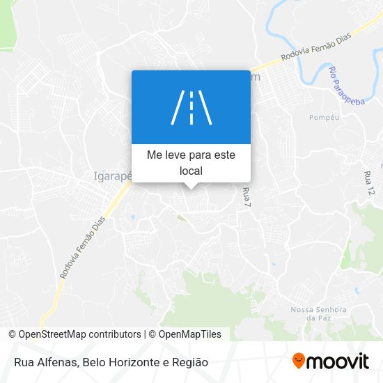 Rua Alfenas mapa