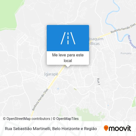 Rua Sebastião Martinelli mapa