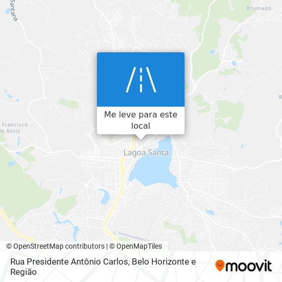 Rua Presidente Antônio Carlos mapa