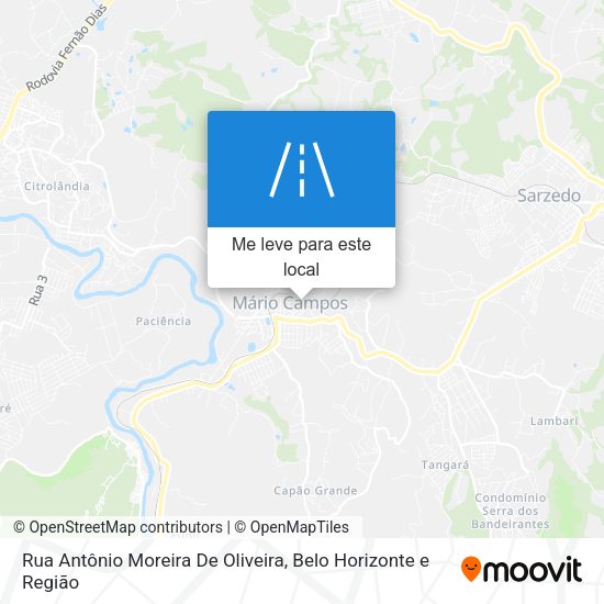Rua Antônio Moreira De Oliveira mapa