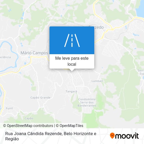 Rua Joana Cândida Rezende mapa
