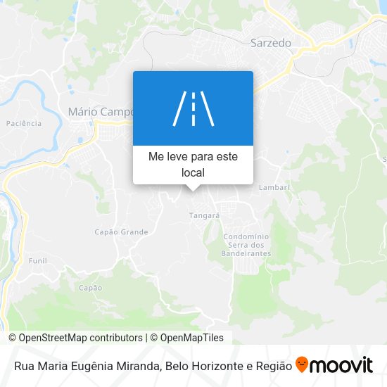 Rua Maria Eugênia Miranda mapa