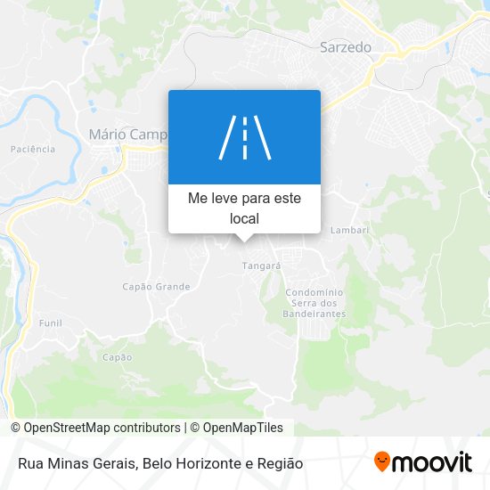 Rua Minas Gerais mapa