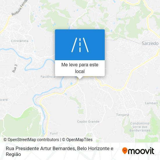 Rua Presidente Artur Bernardes mapa