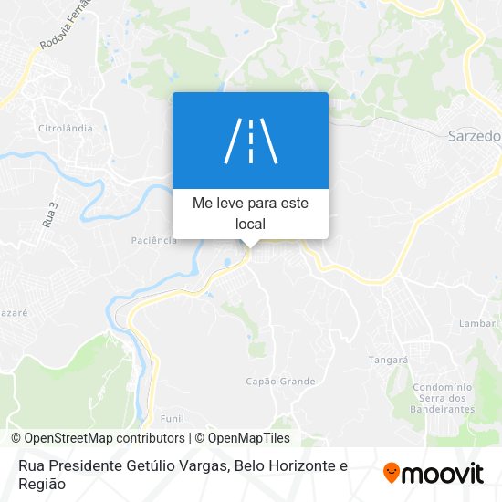 Rua Presidente Getúlio Vargas mapa