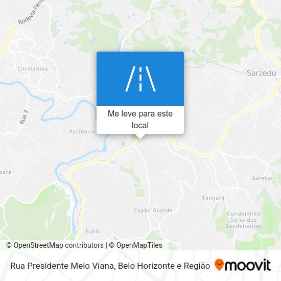 Rua Presidente Melo Viana mapa