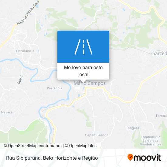 Rua Sibipuruna mapa