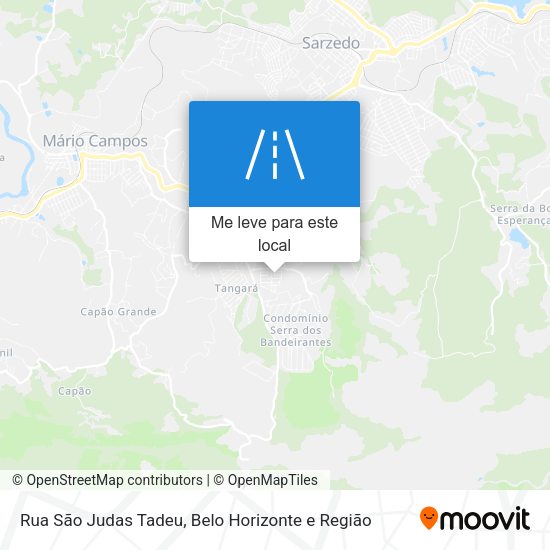 Rua São Judas Tadeu mapa