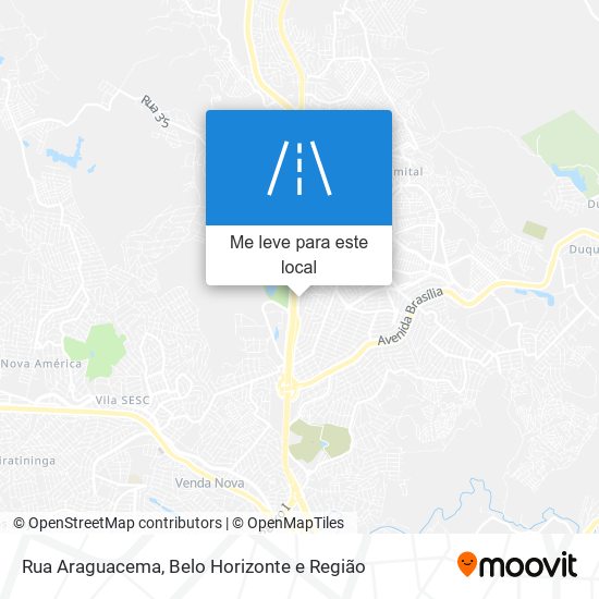 Rua Araguacema mapa