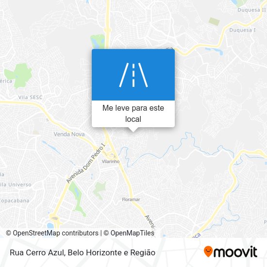 Rua Cerro Azul mapa
