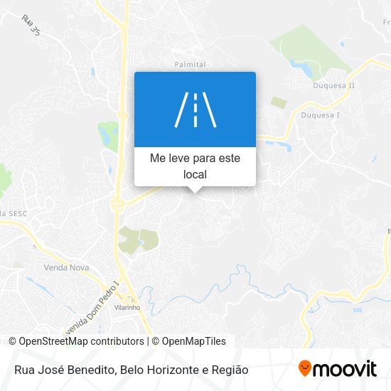Rua José Benedito mapa