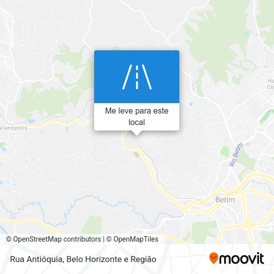 Rua Antióquia mapa