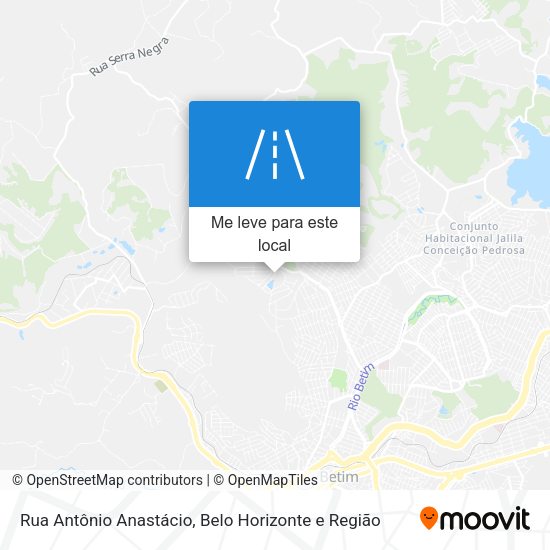 Rua Antônio Anastácio mapa