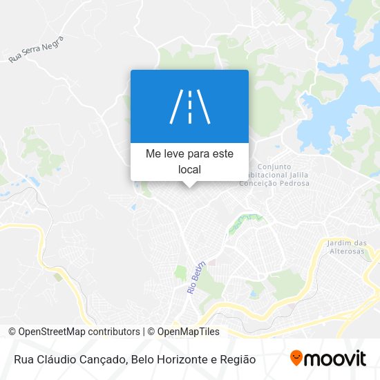 Rua Cláudio Cançado mapa