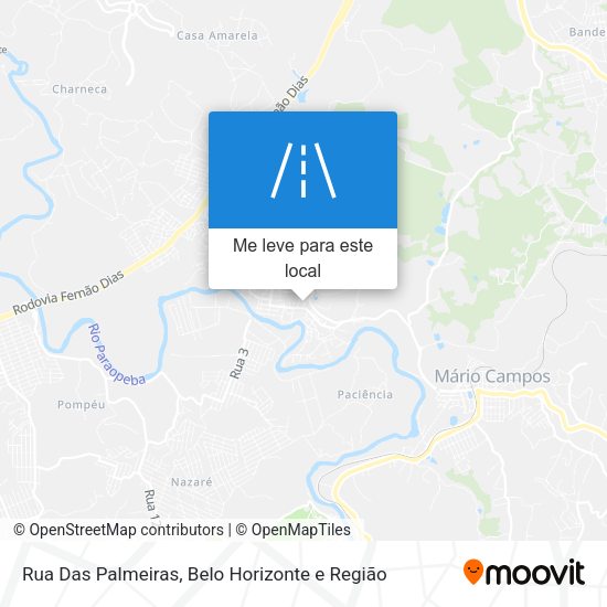 Rua Das Palmeiras mapa