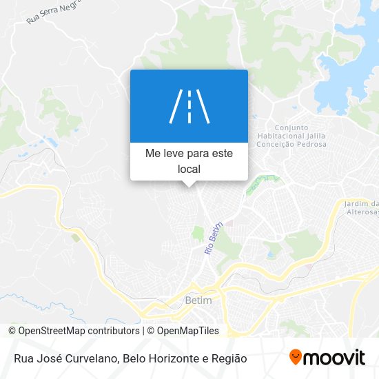 Rua José Curvelano mapa