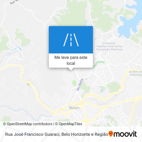Rua José Francisco Guaraci mapa