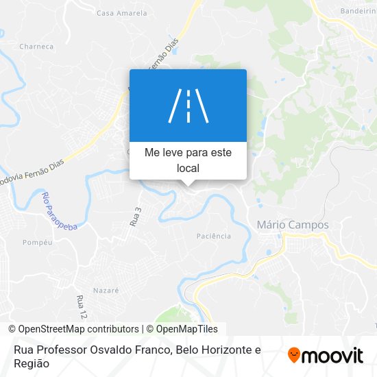 Rua Professor Osvaldo Franco mapa