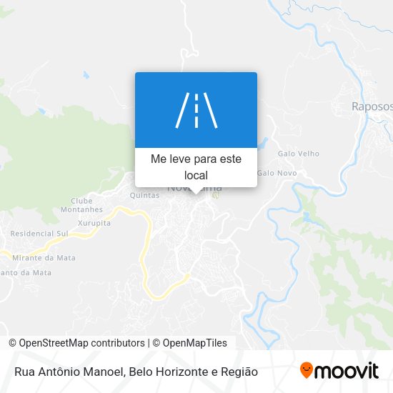 Rua Antônio Manoel mapa
