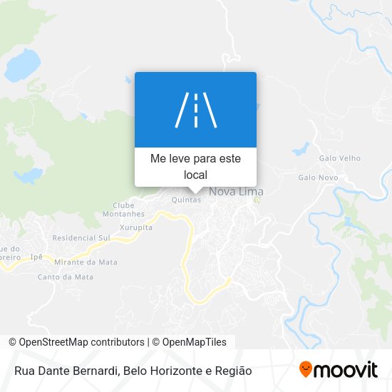 Rua Dante Bernardi mapa