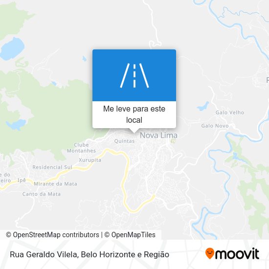 Rua Geraldo Vilela mapa